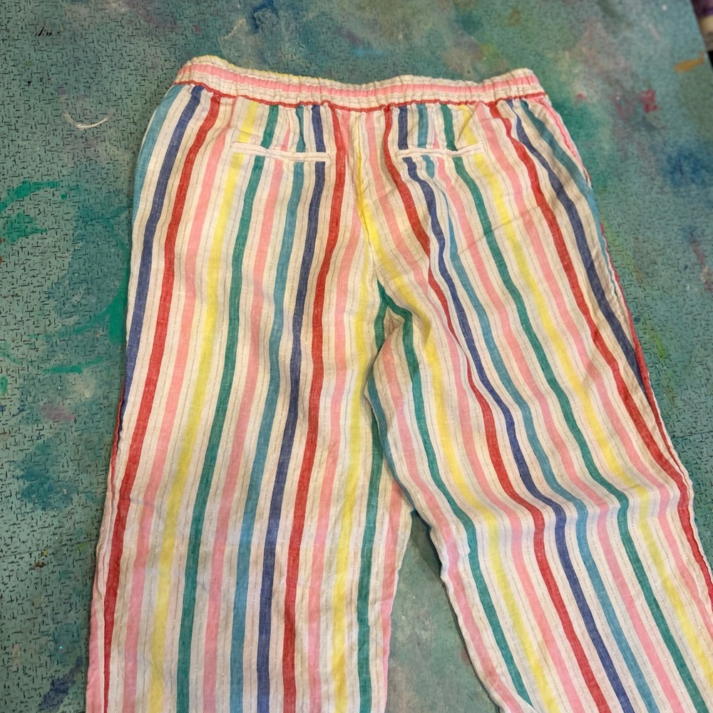 Metallic Threaded Linen Pants - image 5